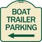 Signmission Boat Trailer Parking W/ Left Arrow Heavy-Gauge Aluminum Architectural Sign, 18" x 18", TG-1818-24295 A-DES-TG-1818-24295 - alternate 1